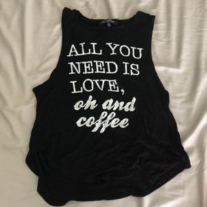 Black Graphic Tank Top